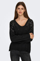 Starry Black Sequins Knit