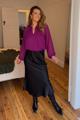 Frankie Purple Chiffon Top