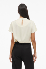 Elmina Cream Funnel Neck Top