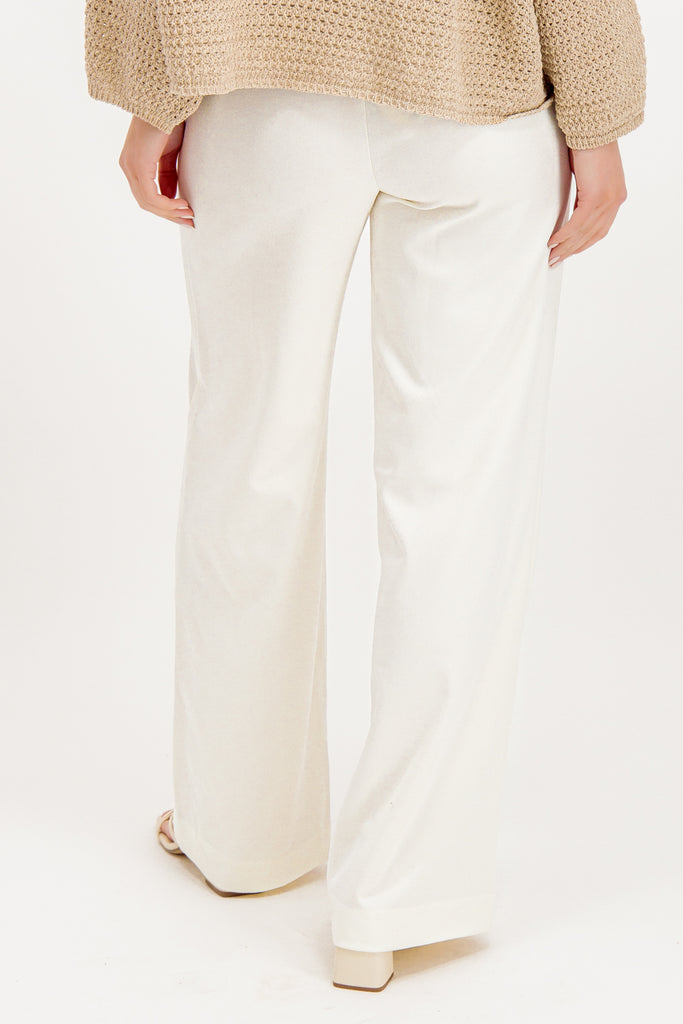 Lisa Wide Leg Cream Trousers