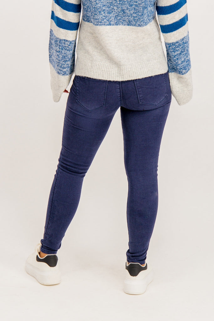 Navy Push Up Skinny Jean