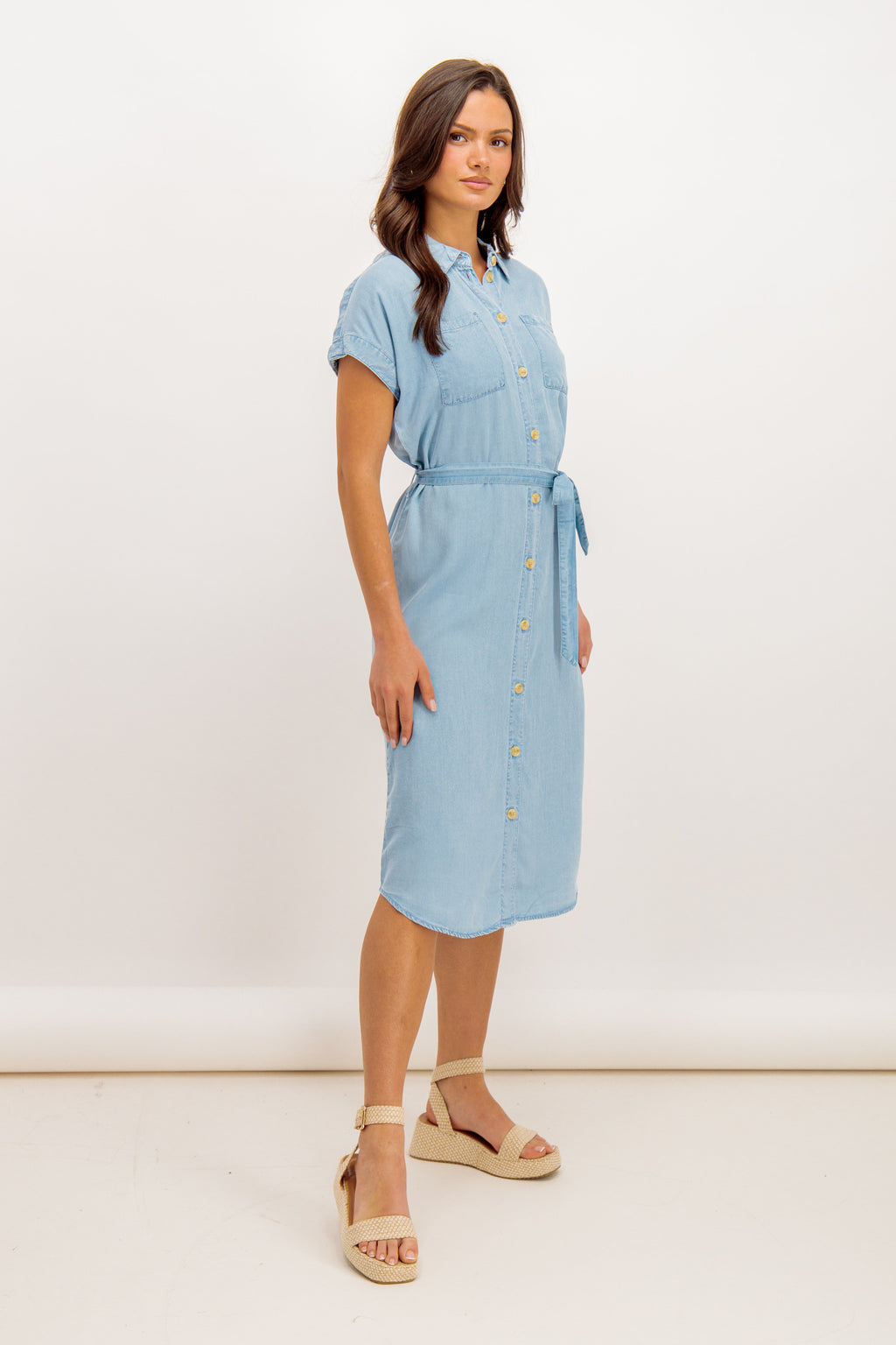 Light Blue Pema Hannover Shirt Dress – Born Clothing