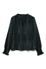 Carla Black Leopard Foil Top