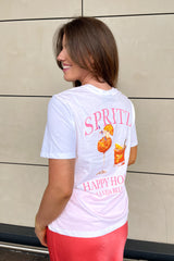 Talia White Printed Cocktail T-Shirt