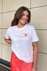 Talia White Printed Cocktail T-Shirt