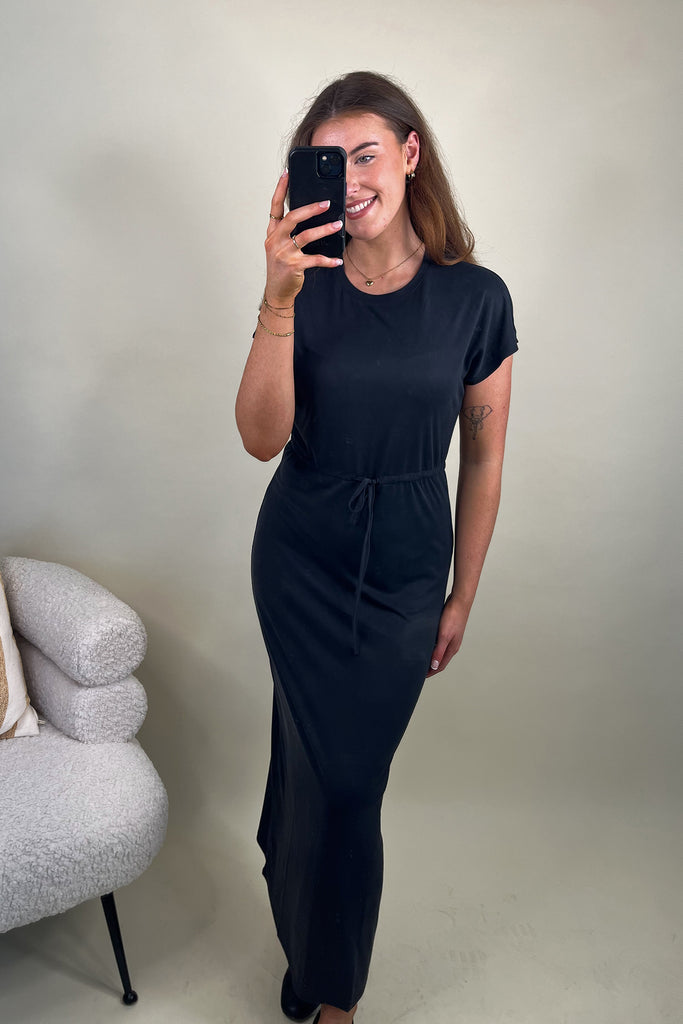 Hannah Black T-Shirt Dress