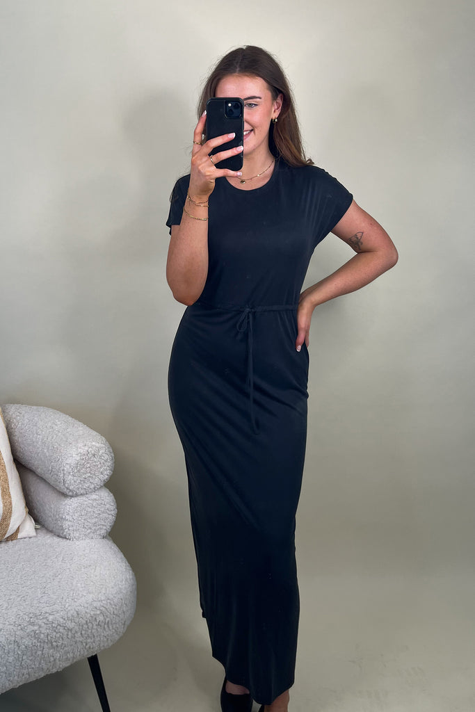 Hannah Black T-Shirt Dress