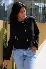 Alice Black Buttoned Blazer