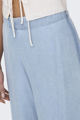 Charis Life Long Light Blue Denim Culottes
