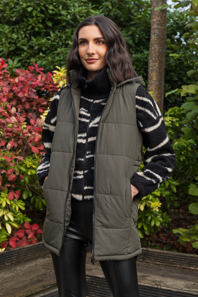 Aurora Green Hooded Gilet