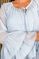 Camille Frill Sky Blue Top