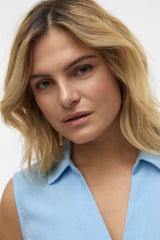 Milo V-Neck Airy Blue Top