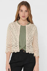 Sun Tapioca Cropped Cardigan