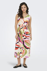 Lumi Multi Print Midi Dress