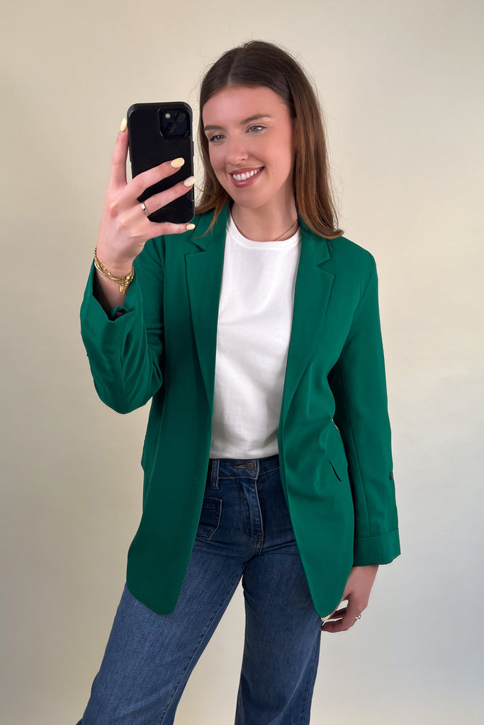 Leila Aventurine Green Blazer