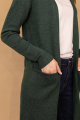 Viril Open Knitted Cardigan Pineneedle