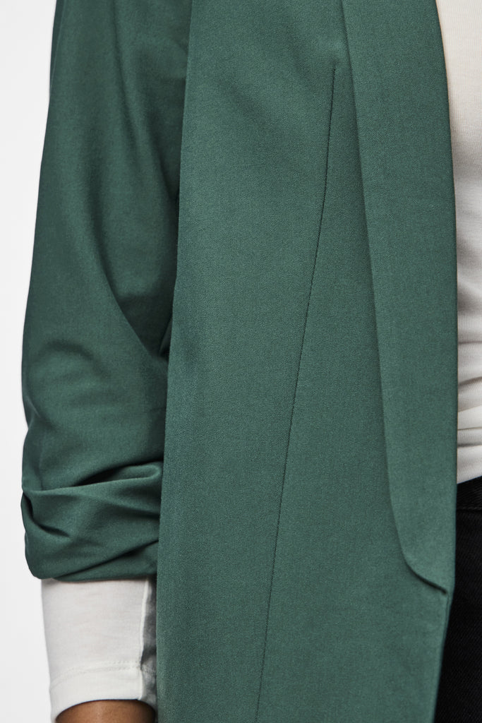 Boss Trekking Green Ruched Sleeve Blazer
