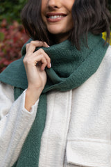 Pyron Green Textured Soft Touch Scarf