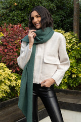 Pyron Green Textured Soft Touch Scarf