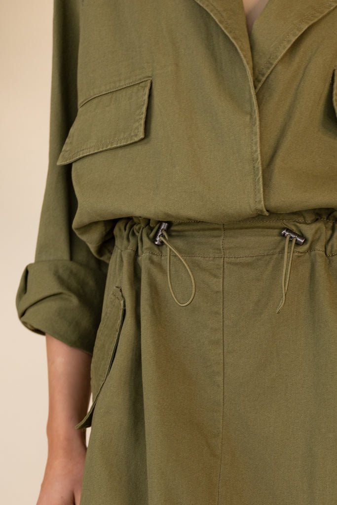 Pamala Olive Green Cropped Jacket