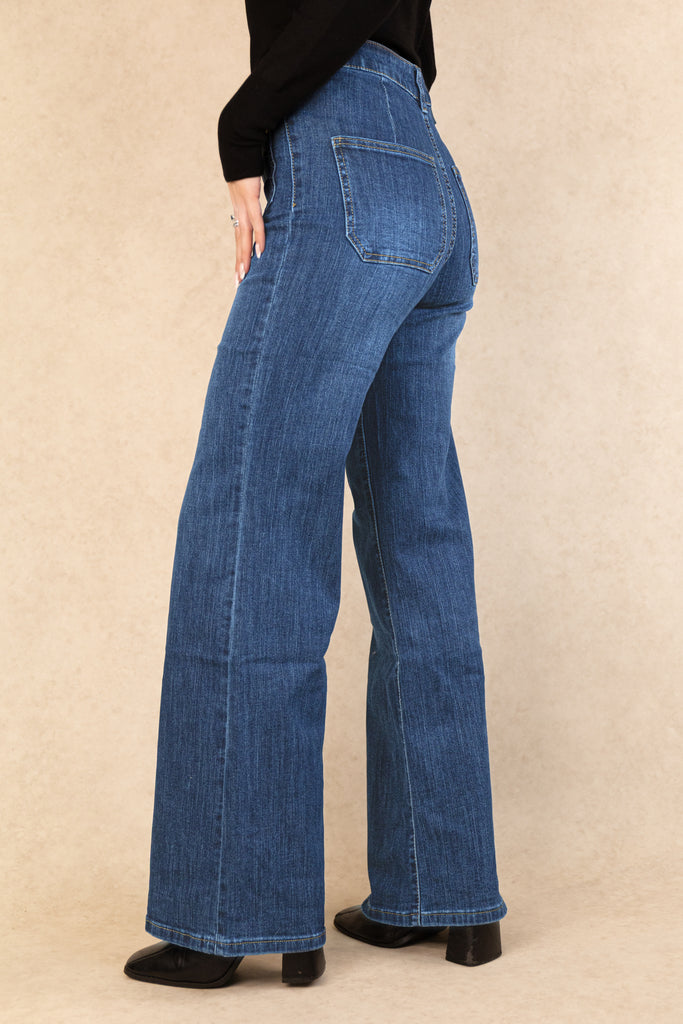 Toxik High Waisted Medium Blue Denim Jeans
