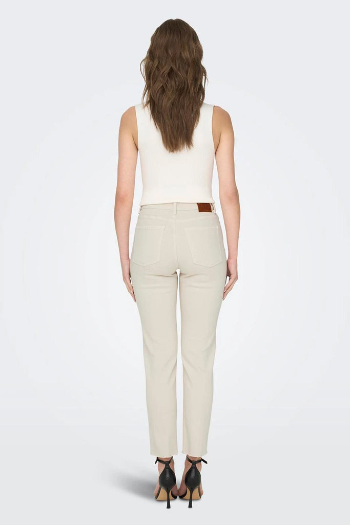 Emily Cream High Waisted Jeans