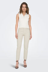 Emily Cream High Waisted Jeans