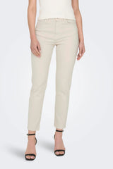 Emily Cream High Waisted Jeans