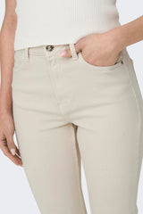 Emily Cream High Waisted Jeans