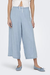 Charis Life Long Light Blue Denim Culottes