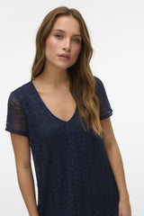 Maya Navy Anglaise Dress