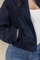 Sage Navy Anglaise Bomber
