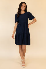 Carla Navy Anglaise Mini Dress