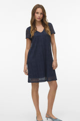 Maya Navy Anglaise Dress