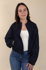 Sage Navy Anglaise Bomber