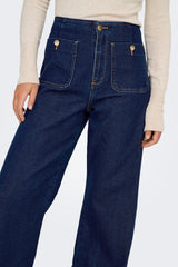 Madeline High Waisted Dark Blue Jeans