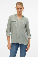 Bumpy Laurel Wreath & White Stripe Shirt