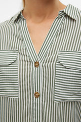 Bumpy Laurel Wreath & White Stripe Shirt