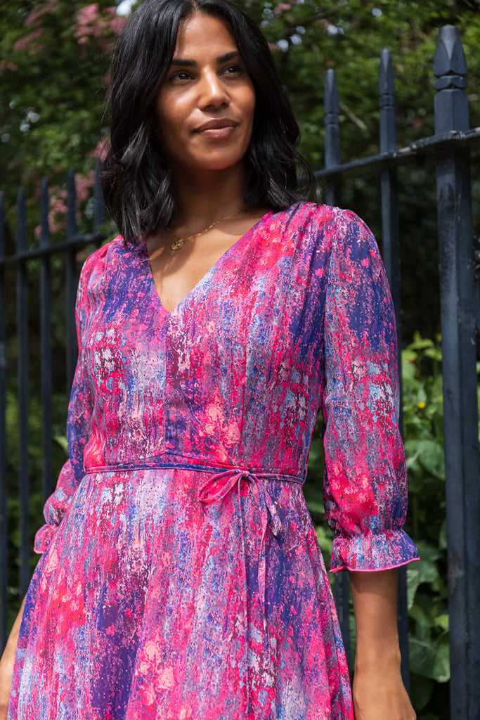 Soroya Pink & Purple Chiffon Dress