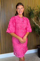 Agga Sangria Sunset Jacquard Dress