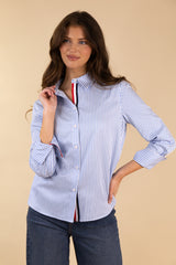 Leae Blue & White Stripe Shirt