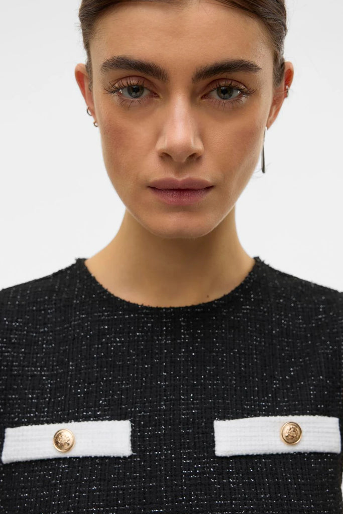 Tiffany Black Contrast Top