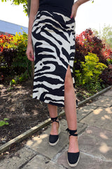 Nova Zebra Slit Skirt
