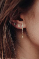 Chain Earring in 18K Gold Plated (Individual)