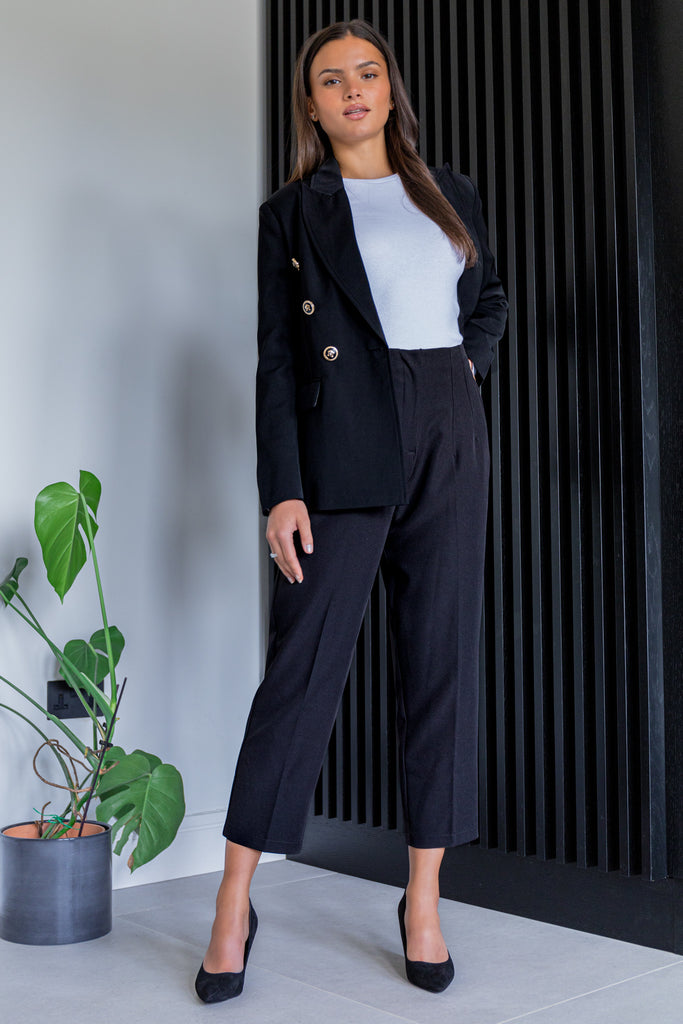 Emily & Me Tina Black Straight Leg Trouser