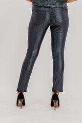 Glitter Black Sevens Slim Pants