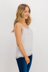 Cava White Lace Singlet
