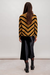 Schdya High Waist Black Sateen Finish Skirt