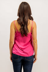 Cava Hot Pink Lace Singlet