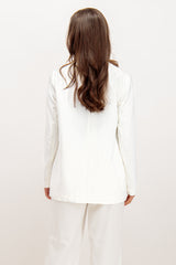 Carmen White Loose Fit Blazer